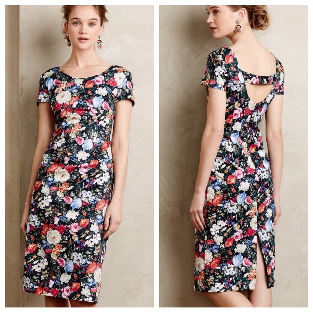 Anthro CNTR Contrarian Floral Maura Sheath Dress 4